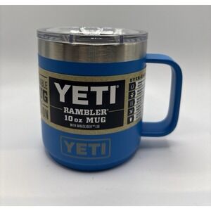 Yeti Rambler 10oz Mug Stackable w/Handle & Magslider Lid ( BIG WAVE BLUE)